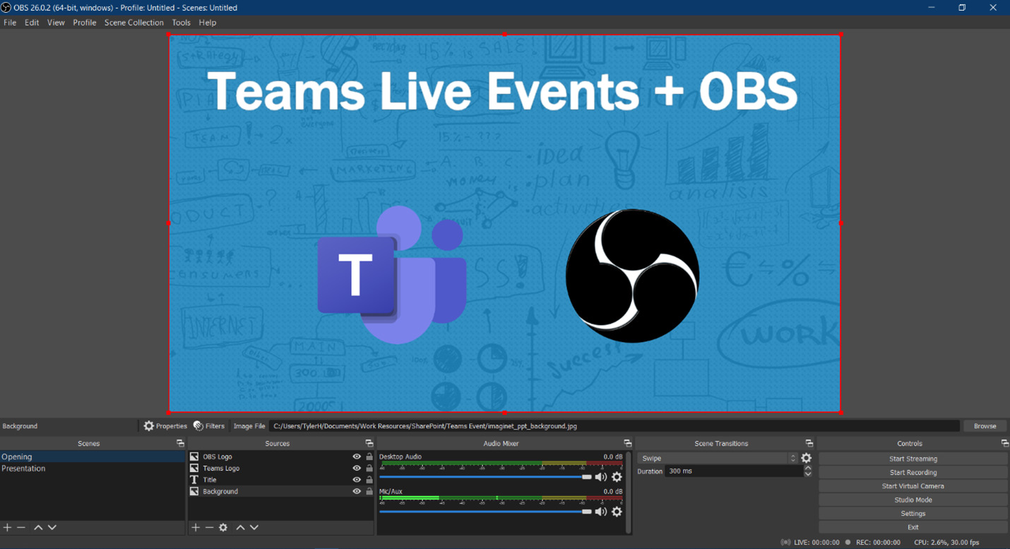 Use OBS Studio to take your Microsoft Teams Live Event to the next level with customizations like scenes.